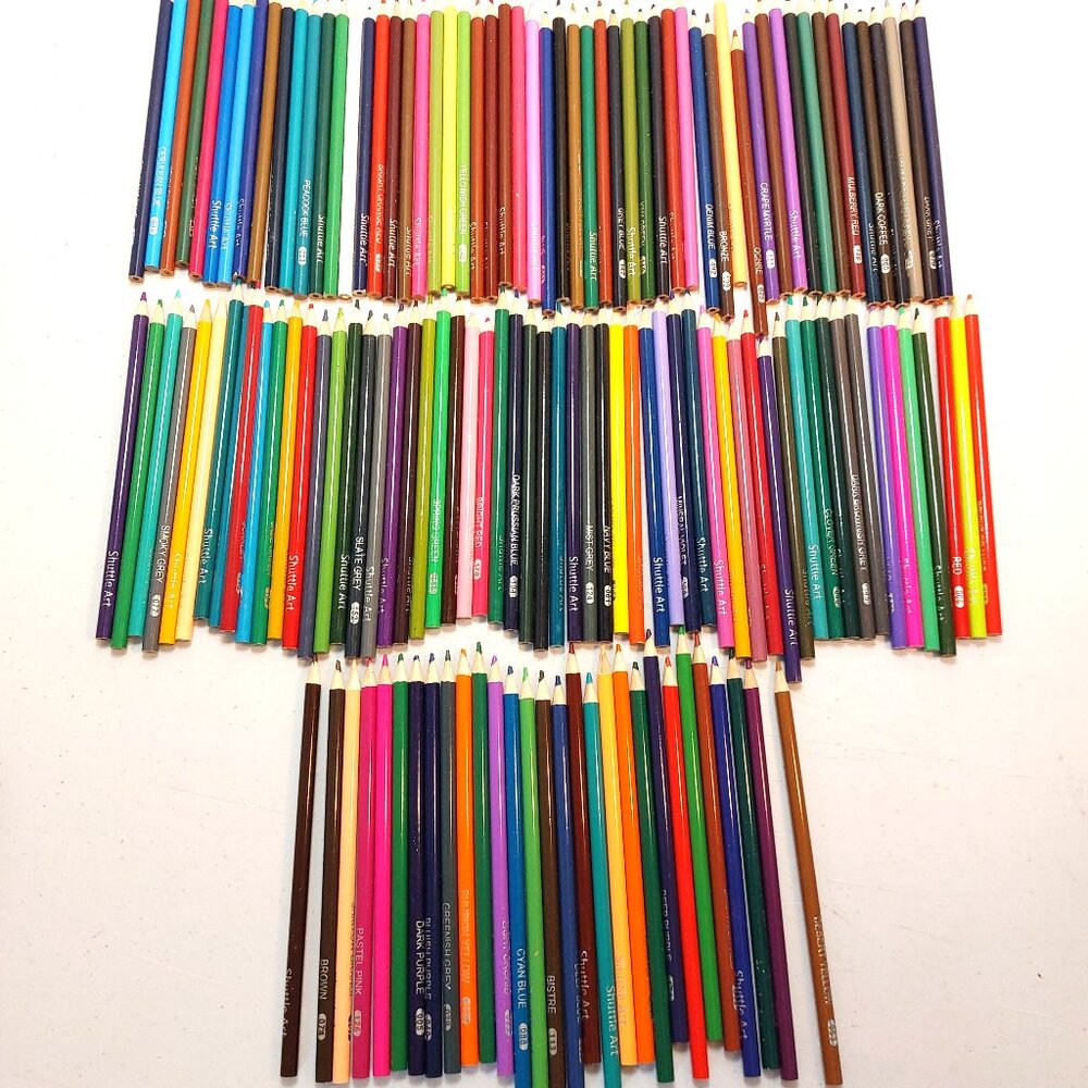 Large lot of 142 Shuttle Art Colored Pencils